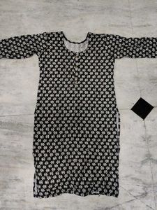 Printed Black Kurta🩷