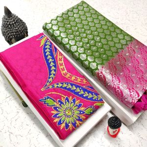 💝 Grand Work Saree With Blouse