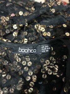 151212. Sequin Embellished Black Top