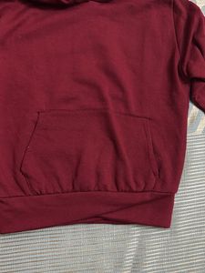 Burgundy Striped Hoodie