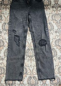 Distressed Black Wash Jeans