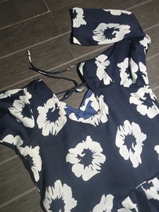 Floral Print Navy Blue nayra top dress