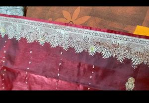 Elegant Maroon Saree
