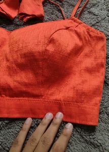 Orange Designer Blouse