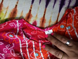 Rajasthani Printed Kurta With Pant Set In L Size