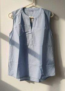 Skylight Sleeveless Blue Top