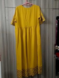 Elegant Yellow long Dress for women