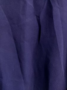 Navy Blue Georgette Printed Fit &amp; Flare Dress