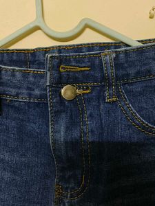 Distressed Denim Mini Skirt