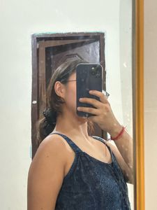 Denim Lace-Up Tank