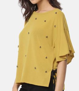 Mustard Yellow Embellished Top