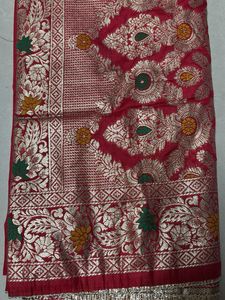 Elegant Red Banarasi Saree