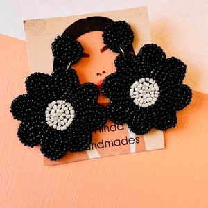Black Bead Earrings 🖤✨