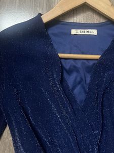 Elegant Blue Tiered Dress og SHEIN