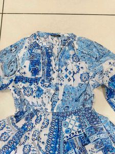 Blue Patterned Dress