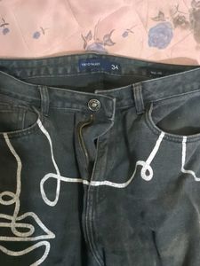 Black Jeans With Cool Art