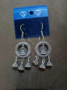 Ethnic Dangle Earrings Oxidised