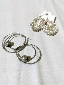 Pair Of 2: Hoop & Jhumka Earrings