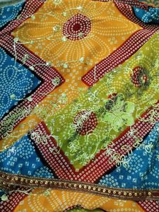 BANDHANI SAREE NO BLOUSE