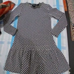 Black &amp; White Print Dress