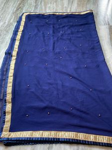 Heavy Embroidery Navy Blue Suit