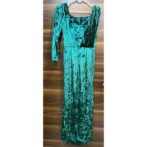 Emerald Green Velvet Maxi Dress