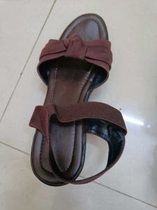Brown Bow Sandals