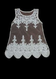Elegant White Lace  Beach Party Dress