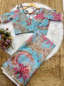 🆕️🆕️ Saree With Mirror Work