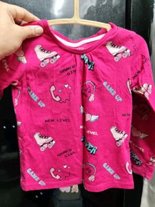 Pink Graphic Tee set