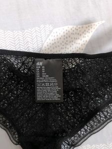 H&amp;M Black Lace Brief - Size 4