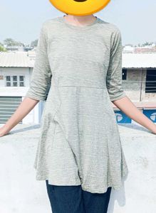 Casual Grey T-Shirt Dress