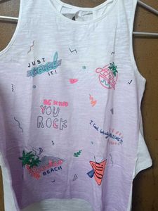 Girls Sleeveless Graphic Tank Top