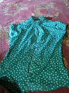 Green Polka Dot Top