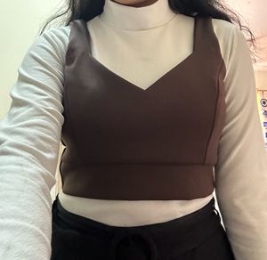 Brown Crop Top