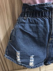 Denim Ripped Shorts