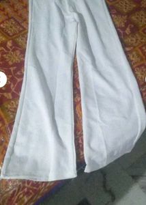 Elegant White Wide-Leg Trousers