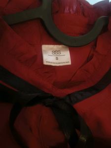 SSS Red Ruffle Blouse