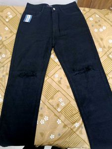 Ripped Black Denim Jeans