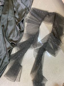 Elegant Grey Drape Lehenga with Blouse