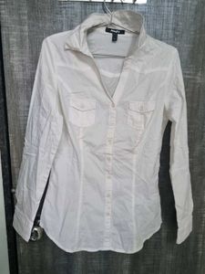 Fitted White Slim-Fit Shirt