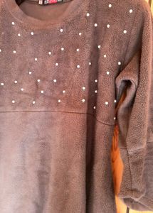 Grey Casual Dress,very warm