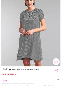 GAP Black And White Striped Dress