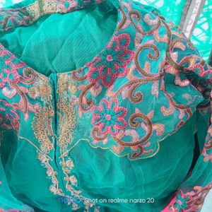 Beautiful Teal &amp; Pink Dupatta