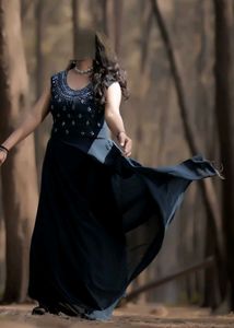 Elegant Navy Blue Maxi Dress