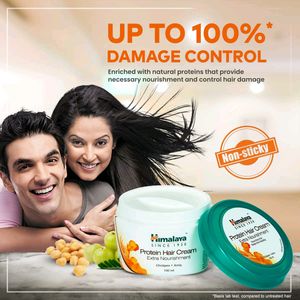 Himalaya Protein Hair Cream | Controls Hair Damage &amp; Improves Hair Conditioning | Non Sticky Oil Replacement Hair Cream| With Chickpea &amp; Amla | For Women &amp; Men | 100 ml
