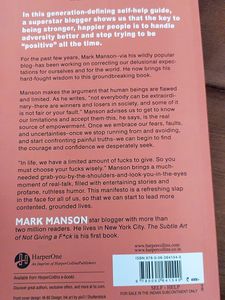 &#34;The Subtle Art Of Not Giving A Fuck&#34; Book By Mark