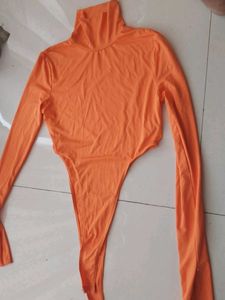 Orange Bodysuit Top