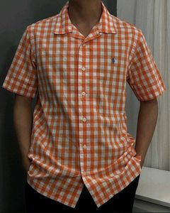 @poloralphlauren gingham plald Cuban collarshirt