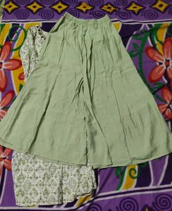 Green Kurta &amp; plazo Set